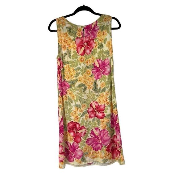 R&K Tropical Floral Sequin Detail Sleeveless Pullover Dress‎ 100% Rayon Sz 12 - Picture 2 of 6
